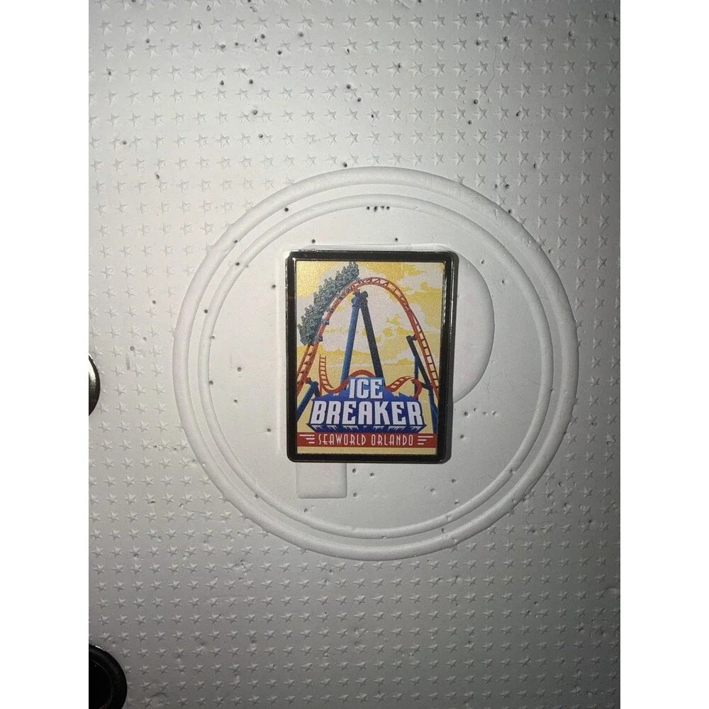 Seaworld Orlando Ice Breaker Poster Pin Trading Busch Gardens